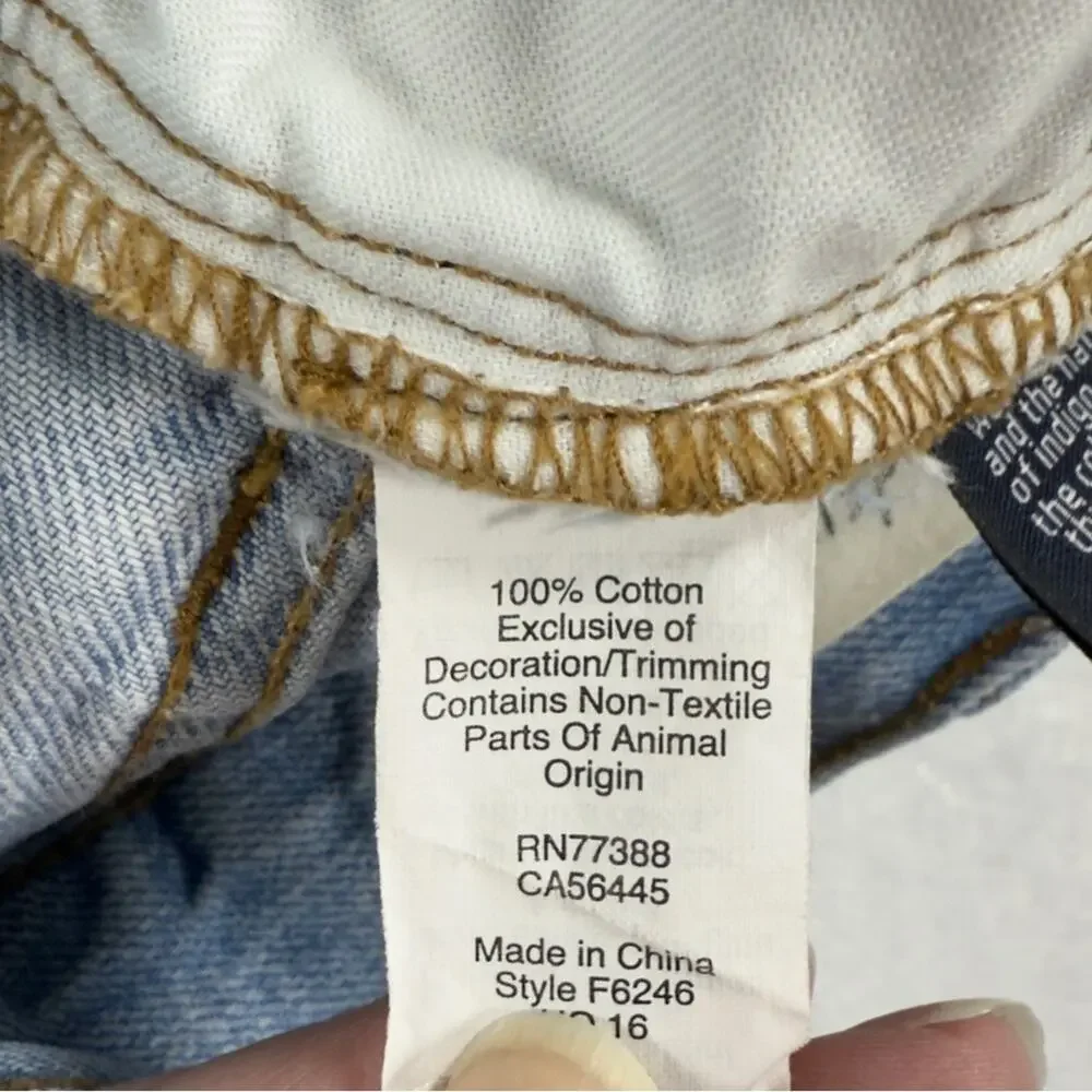 Madewell The Perfect Vintage‎ Jeans Distressed Crop Light Wash Size 28 TINY FLAW - Picture 7 of 11